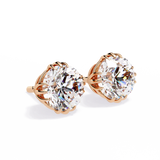 WOKE ™ 1.40 CARAT Triple Claw Prong  VVS-EF ROUND CUT Moissanite Studs in 14/18k Gold| (Copy)
