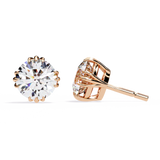 WOKE ™ 1.40 CARAT Triple Claw Prong  VVS-EF ROUND CUT Moissanite Studs in 14/18k Gold| (Copy)