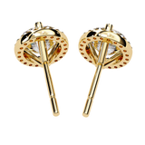 WOKE ™ 2.22 CT VVS-F Lab Grown Round cut Diamond Studs in 14/18k Gold