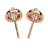 WOKE ™ 2.22 CT VVS-F Lab Grown Round cut Diamond Studs in 14/18k Gold