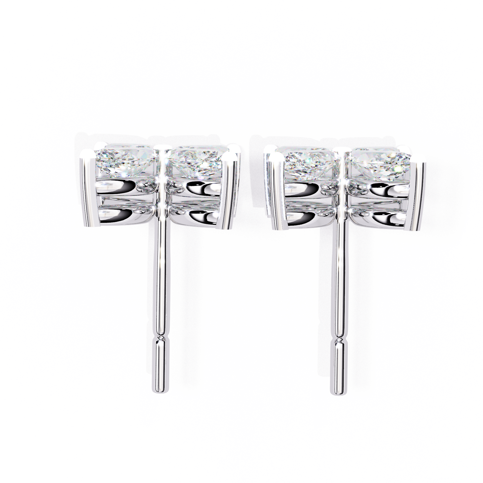 WOKE ™ VVS-F Lab Grown 3.2 Carat Marquise cut Diamond earrings in 14/18k Gold