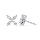 WOKE ™ VVS-F Lab Grown .650 Carat Marquise cut Diamond earrings in 14/18k Gold