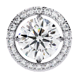 WOKE ™ HALO Round cut Moissanite
