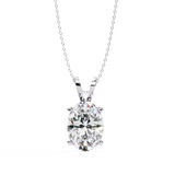 WOKE ™ VVS-F Lab Grown 1.50 Carat Oval cut Diamond pendant No-Chain