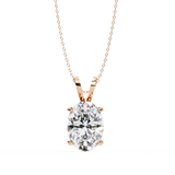WOKE ™ VVS-F Lab Grown 1.50 Carat Oval cut Diamond pendant No-Chain