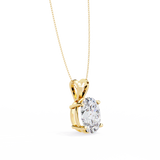 WOKE ™ VVS-F Lab Grown 1.50 Carat Oval cut Diamond pendant No-Chain