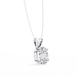 WOKE ™ VVS-F Lab Grown 1.50 Carat Oval cut Diamond pendant No-Chain