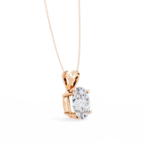 WOKE ™ VVS-F Lab Grown 1.50 Carat Oval cut Diamond pendant No-Chain