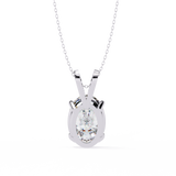 WOKE ™ VVS-F Lab Grown 1.50 Carat Oval cut Diamond pendant No-Chain