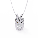 WOKE ™ VVS-F Lab Grown 1.50 Carat Oval cut Diamond pendant No-Chain