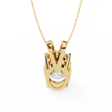 WOKE ™ VVS-F Lab Grown 1.50 Carat Oval cut Diamond pendant No-Chain