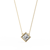 WOKE ™ VVS-F Lab Grown 0.50 Carat Princess cut Diamond pendant | (No chain)