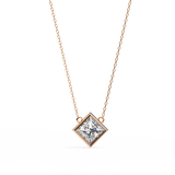 WOKE ™ VVS-F Lab Grown 0.50 Carat Princess cut Diamond pendant | (No chain)