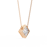 WOKE ™ VVS-F Lab Grown 0.50 Carat Princess cut Diamond pendant | (No chain)
