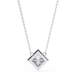 WOKE ™ VVS-F Lab Grown 0.50 Carat Princess cut Diamond pendant | (No chain)