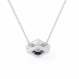 WOKE ™ VVS-F Lab Grown 0.50 Carat Princess cut Diamond pendant | (No chain)