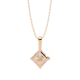 WOKE ™ VVS-F Lab Grown 1.00 Carat Princess cut Diamond pendant | ( No chain)