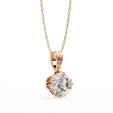 WOKE ™ VVS-F Lab Grown 1.00 Carat Round cut 12 prong Diamond pendant | No chain