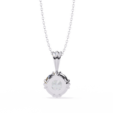 WOKE ™ VVS-F Lab Grown 1.00 Carat Round cut 12 prong Diamond pendant | No chain