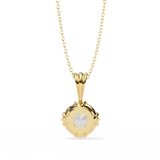 WOKE ™ VVS-F Lab Grown 1.00 Carat Round cut 12 prong Diamond pendant | No chain