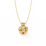 WOKE ™ VVS-F Lab Grown 1.00 Carat Round cut 12 prong Diamond pendant | No chain