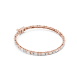 3.93 CT Round and Baguette cut moissanite Bracelet in 925 Silver/9K Gold |WOKE