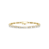 3.93 CT Round & Baguette Lab Grown Diamond Bracelet |WOKE