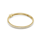 3.46 CT Baguette Cut Moissanite Bracelet in 925 Silver/9K Gold |WOKE