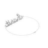 Custom Text Lab Grown Diamond Bracelet in 9K/14K Gold |WOKE
