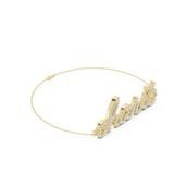 Custom Text Lab Grown Diamond Bracelet in 9K/14K Gold |WOKE
