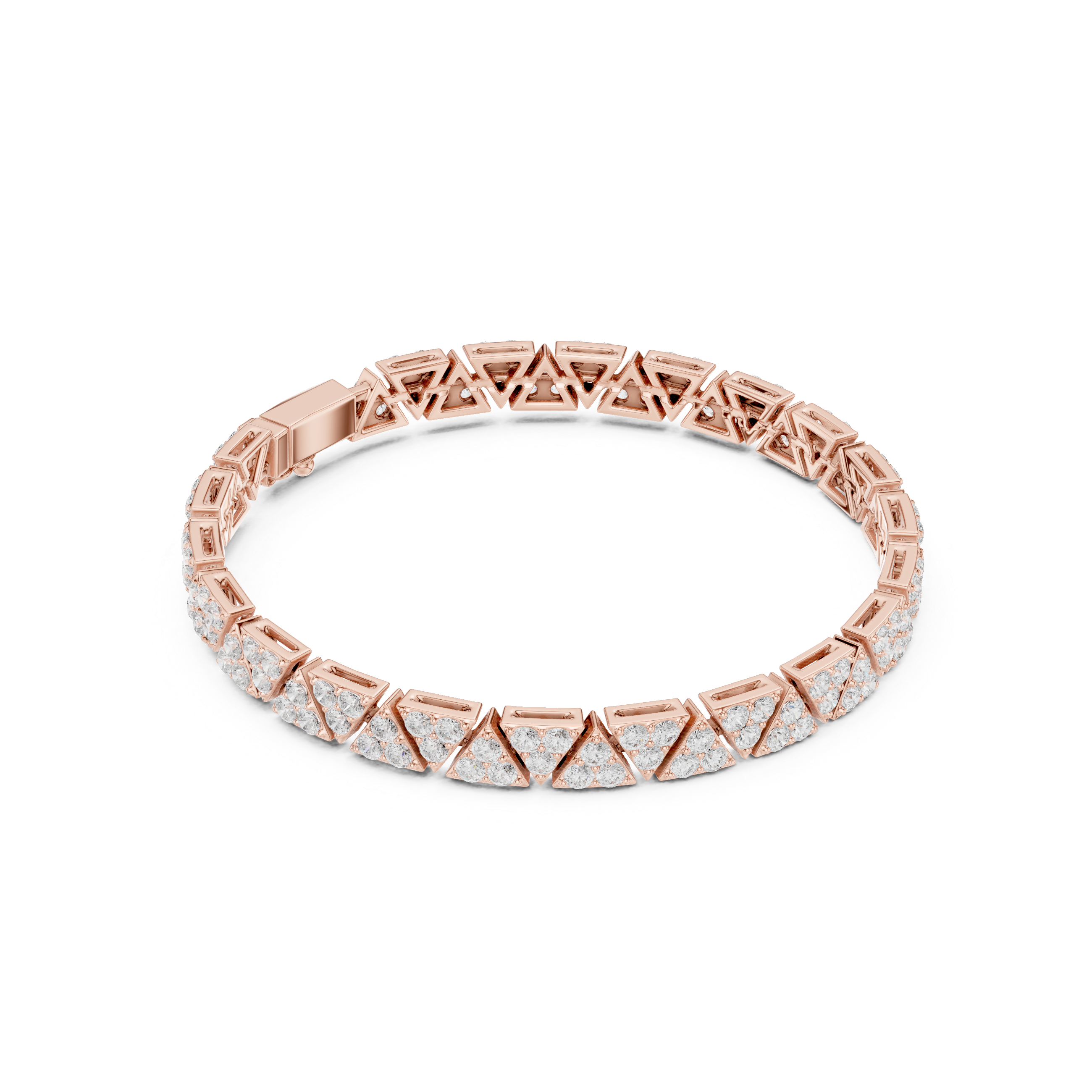 4.41 CT Round Cut Moissanite Bracelet in 9K Gold/925 Silver | WOKE