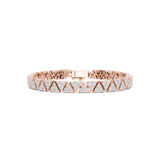 4.41 CT Round Cut Moissanite Bracelet in 9K Gold/925 Silver | WOKE