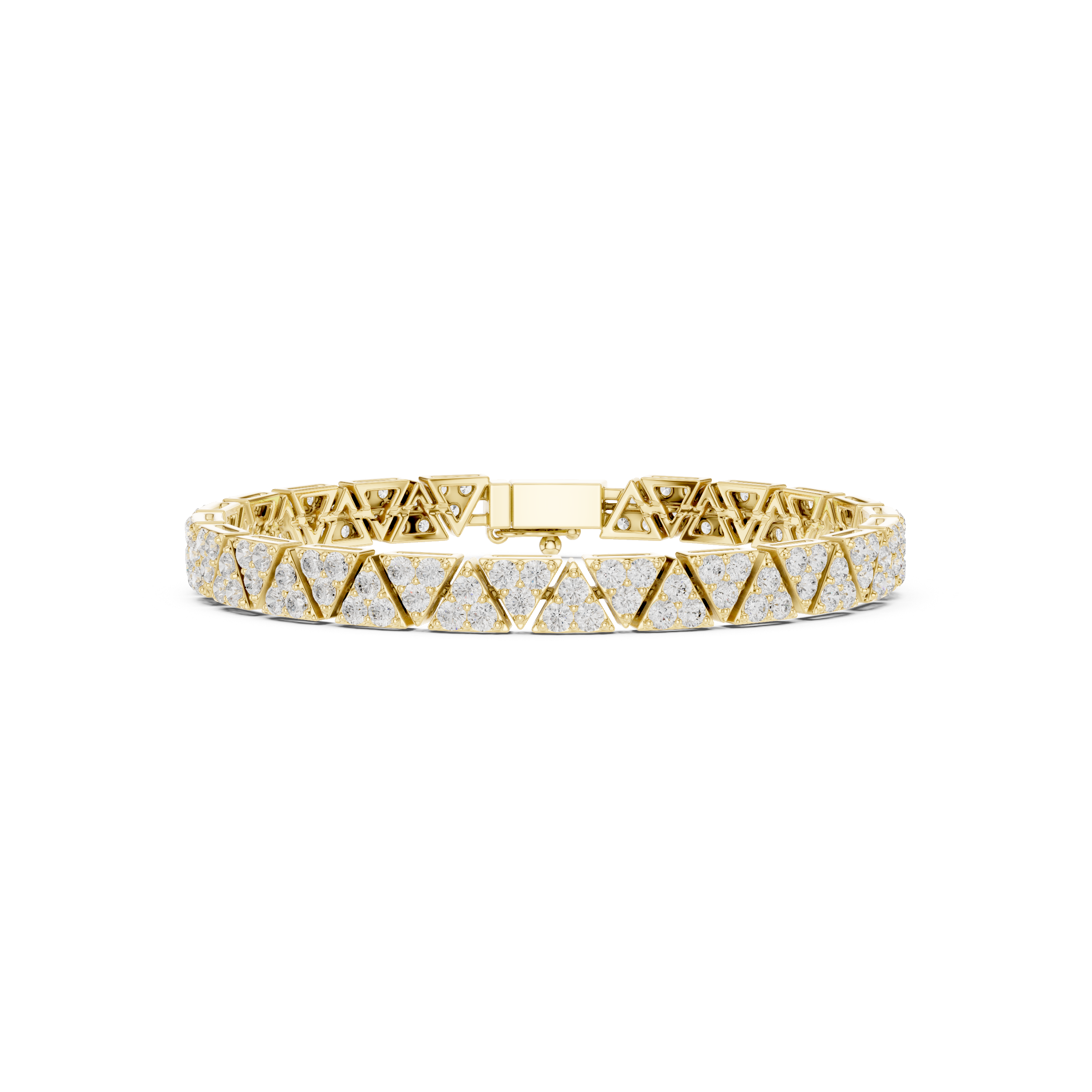 4.41 CT Round Cut Moissanite Bracelet in 9K Gold/925 Silver | WOKE