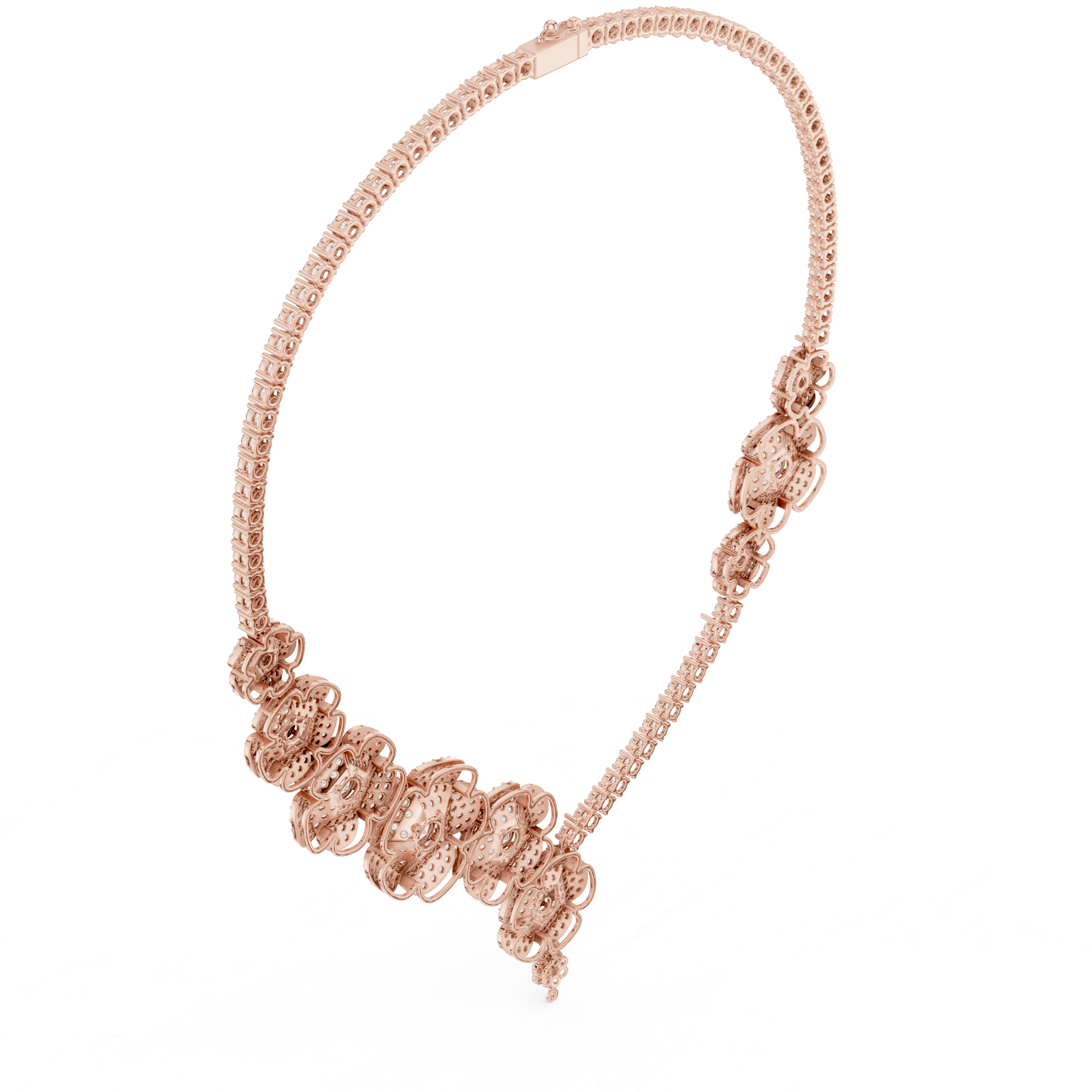 18.602 CT Round Moissanite Necklace in 9K Gold/925 Silver |WOKE