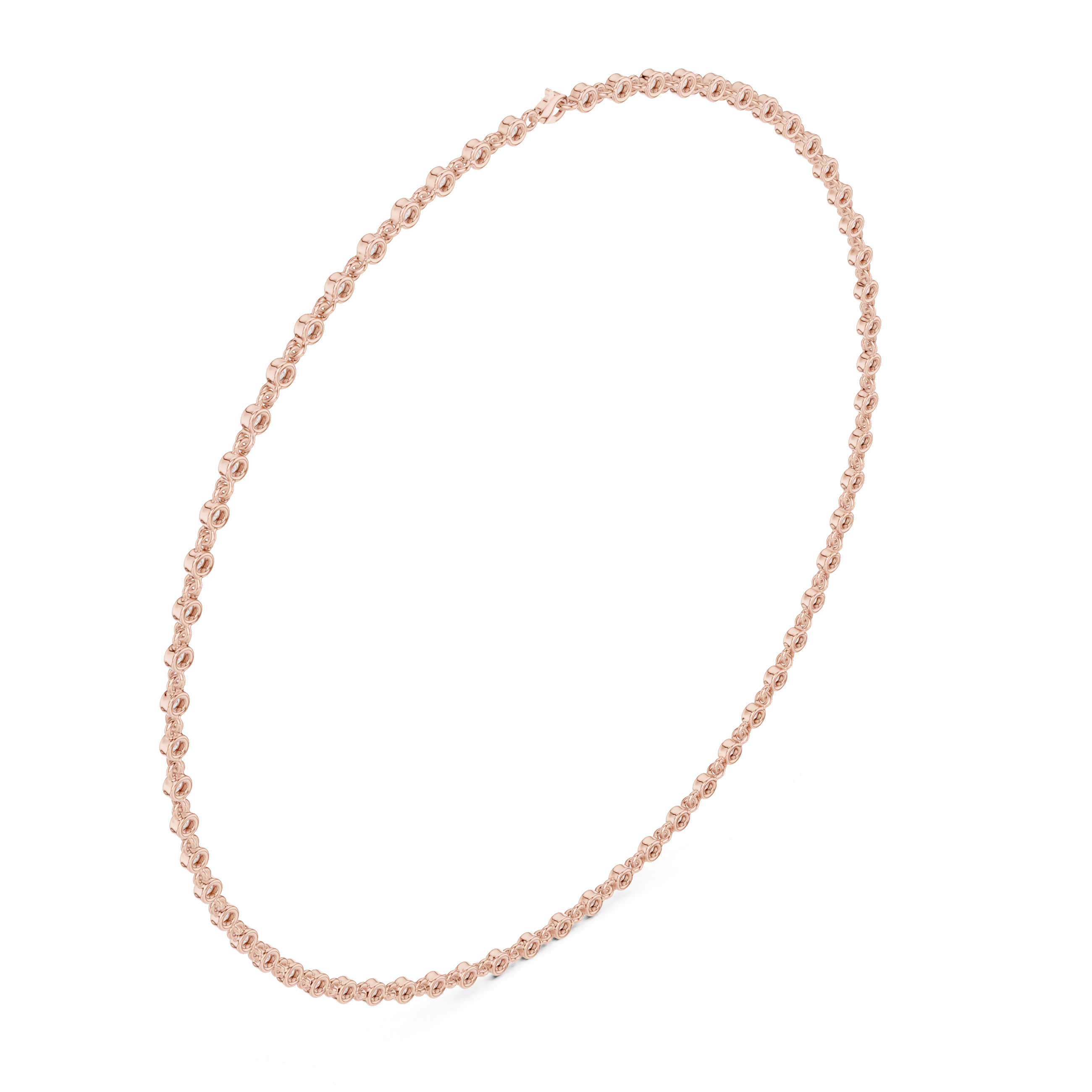 4.16 CT Round Moissanite Necklace in 9K Gold/925 Silver |WOKE