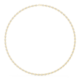 4.16 CT Round Moissanite Necklace in 9K Gold/925 Silver |WOKE