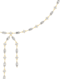 10.43 CT Round and Marquise Moissanite Necklace in 9K Gold/925 Silver |WOKE