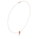 0.484 CT Oval Marquise Baguette Moissanite Necklace in 9K Gold/925 Silver |WOKE