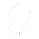0.484 CT Oval Marquise Baguette Moissanite Necklace in 9K Gold/925 Silver |WOKE