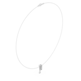 0.484 CT Oval Marquise Baguette Moissanite Necklace in 9K Gold/925 Silver |WOKE