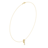 0.484 CT Oval Marquise Baguette Moissanite Necklace in 9K Gold/925 Silver |WOKE