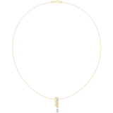 0.484 CT Oval Marquise Baguette Moissanite Necklace in 9K Gold/925 Silver |WOKE