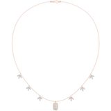 1.73 Marquise Round Baguette Moissanite Necklace in 9K Gold/925 Silver |WOKE