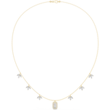 1.73 Marquise Round Baguette Moissanite Necklace in 9K Gold/925 Silver |WOKE