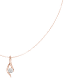 0.5 CT  Round Moissanite Necklace in 9K Gold/925 Silver|WOKE