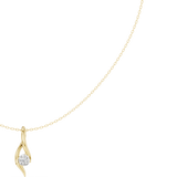 0.5 CT  Round Moissanite Necklace in 9K Gold/925 Silver|WOKE