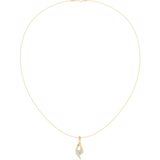 0.5 CT  Round Moissanite Necklace in 9K Gold/925 Silver|WOKE