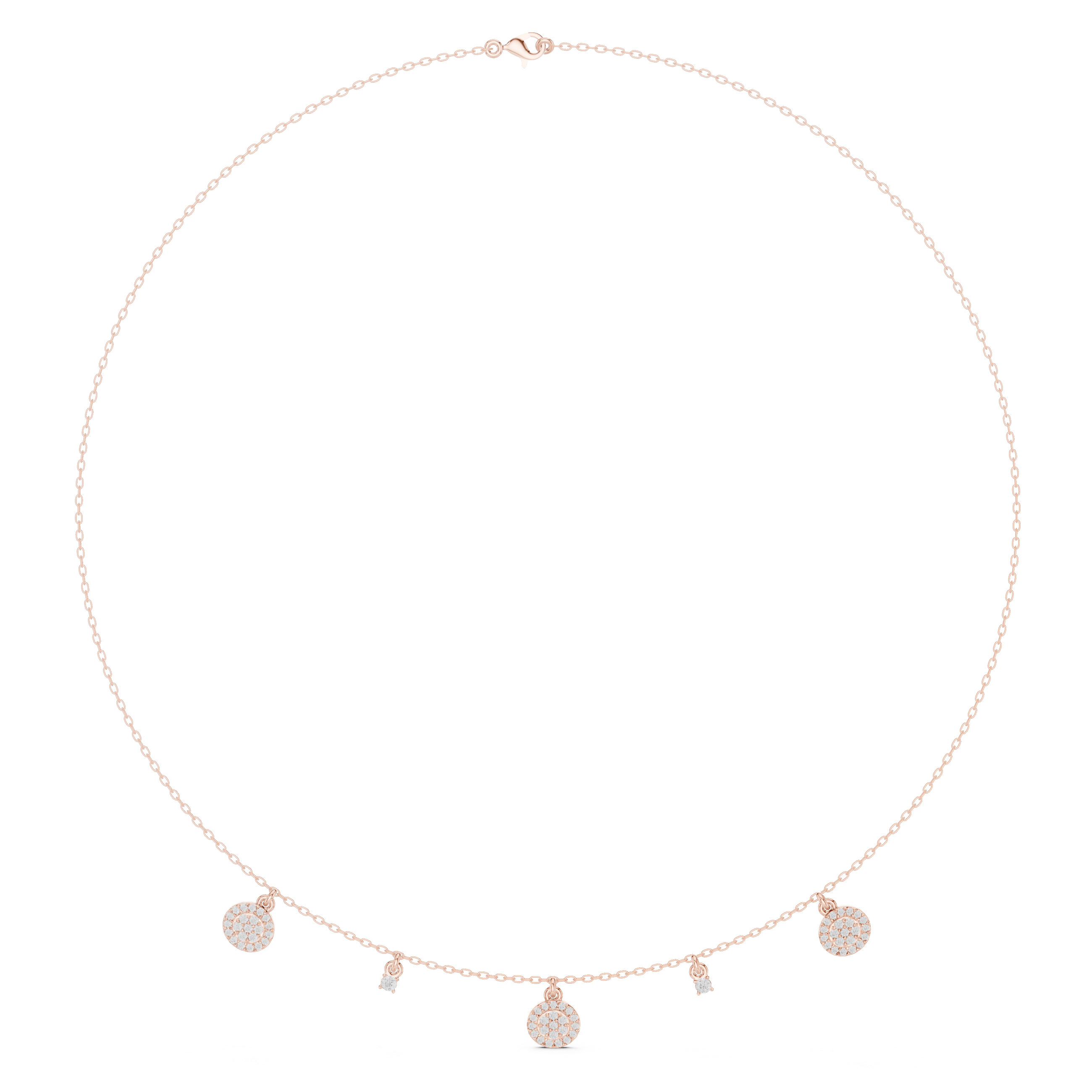 0.463 CT Round Lab Grown Diamond Necklace in 9K/14K Gold |WOKE