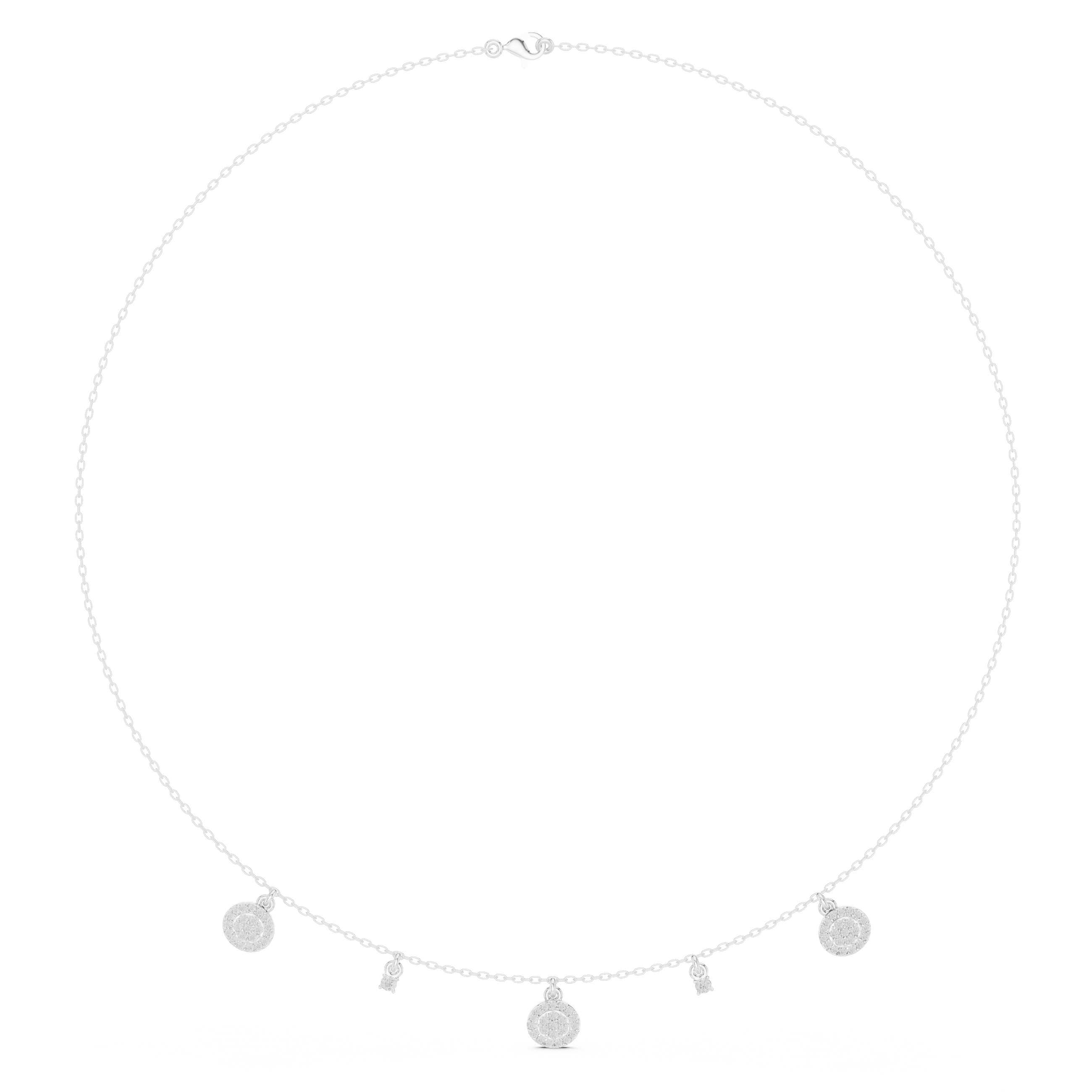 0.463 CT Round Lab Grown Diamond Necklace in 9K/14K Gold |WOKE