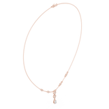 0.64 Round and Pear Moissanite Necklace in 925 Silver/925 Silver |WOKE